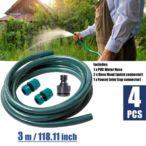Water Hose Leakproof Plastic Anti-rust Portable High-Pressure Pipe for Garden 3M