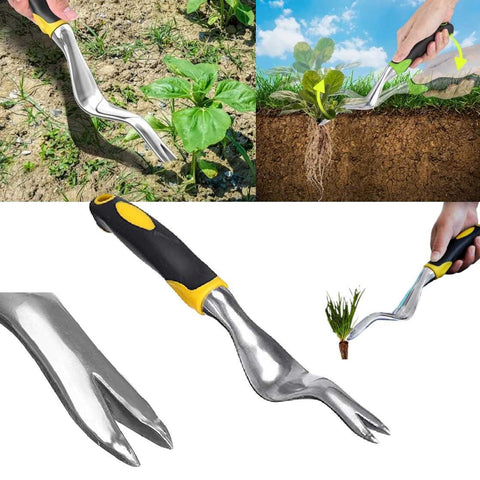 Heavy Duty Aluminum Alloy Weeder Tool for Removing Weeds and Roots