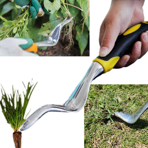 Heavy Duty Aluminum Alloy Weeder Tool for Removing Weeds and Roots