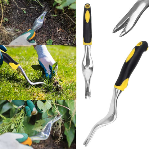 Heavy Duty Aluminum Alloy Weeder Tool for Removing Weeds and Roots