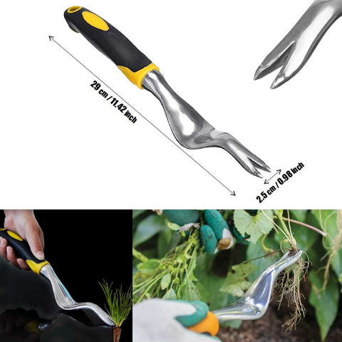 Heavy Duty Aluminum Alloy Weeder Tool for Removing Weeds and Roots