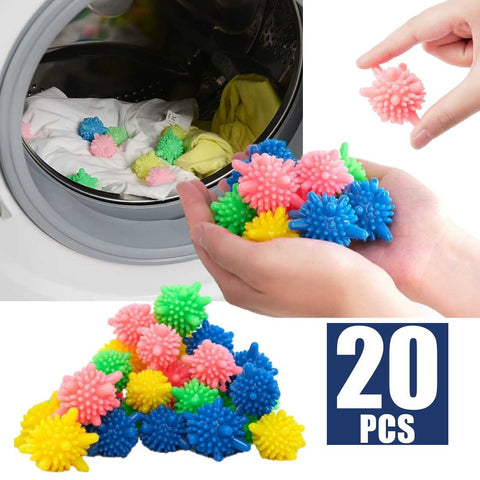20Pcs Washing Machine Laundry Clean Balls Stain Removing Super Clean Tangle-Free