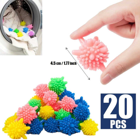 20Pcs Washing Machine Laundry Clean Balls Stain Removing Super Clean Tangle-Free