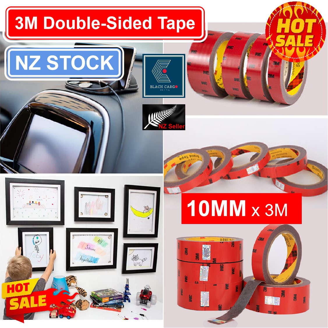 3M Double-Sided Tape 10mm x 3meter - Referdeal