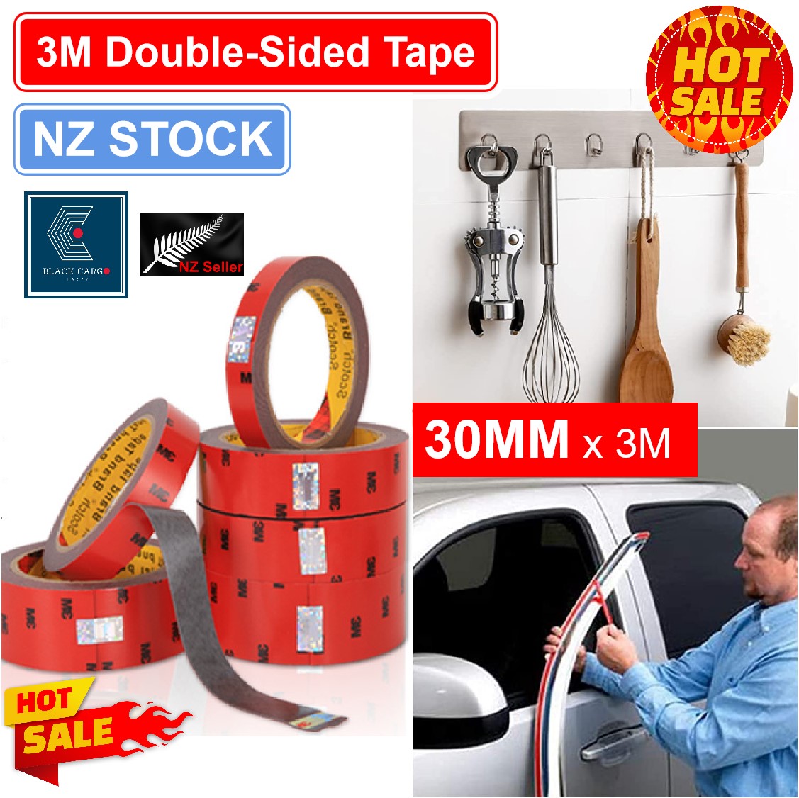 3M Double-Sided Tape 30mm x 3meter - Referdeal