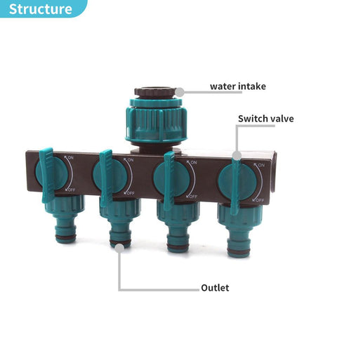 4 Way Tap Adaptor ABS