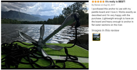 Heavy-Duty Galvanized Steel Kayak Boat Folding Anchor Kit
