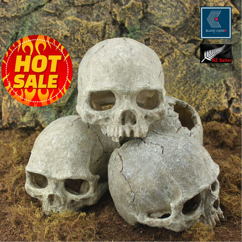 Large Head Skeleton Skull Aquarium Decorations Rock Fish Tank Accessories