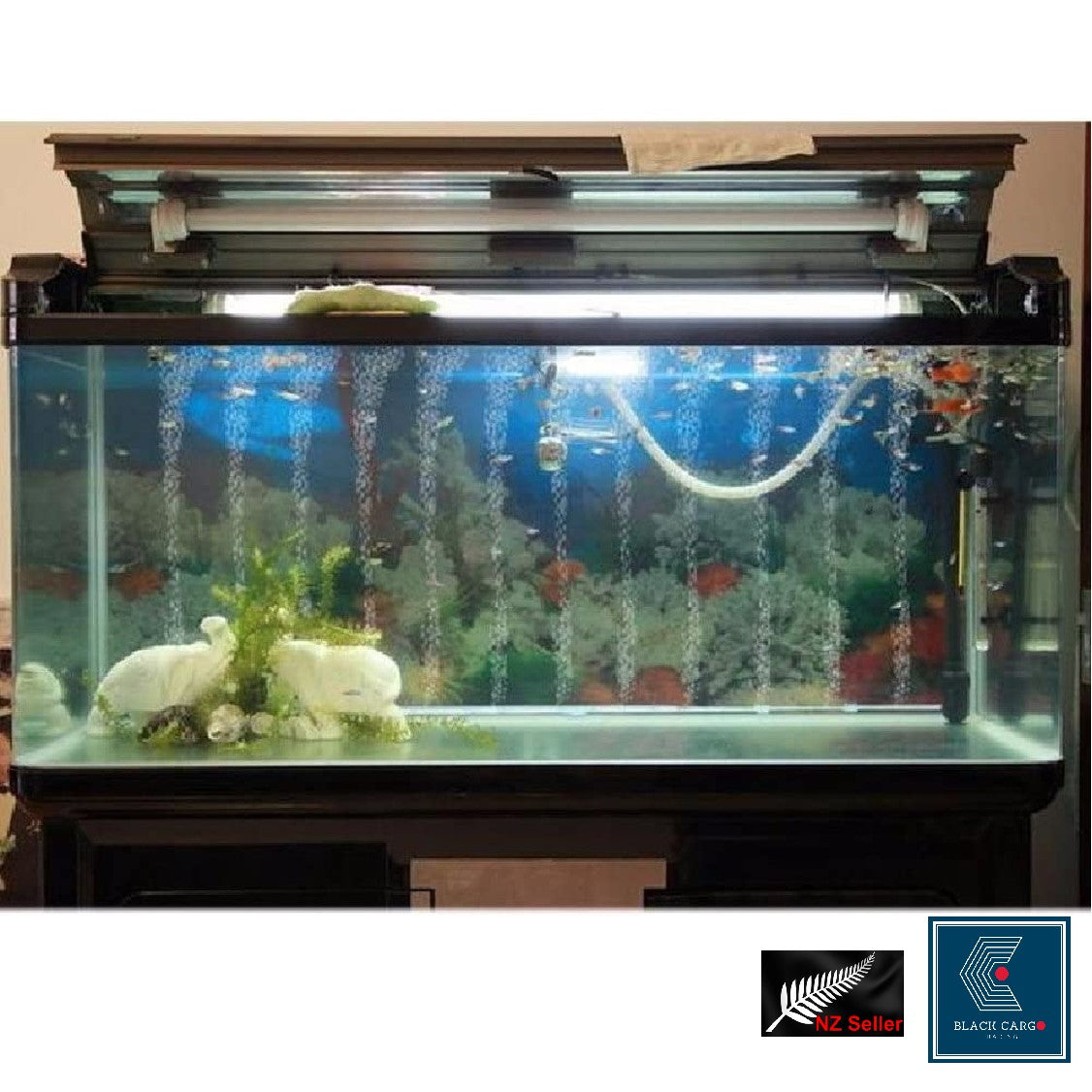 Aquarium Fish Tank Pump Air Stone Bubble Bar Strip Curtain Diffuser Aerator Tube - Referdeal