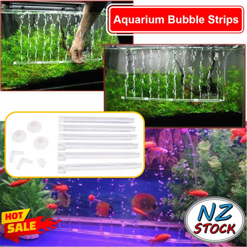 Aquarium Fish Tank Pump Air Stone Bubble Bar Strip Curtain Diffuser Aerator Tube - Referdeal