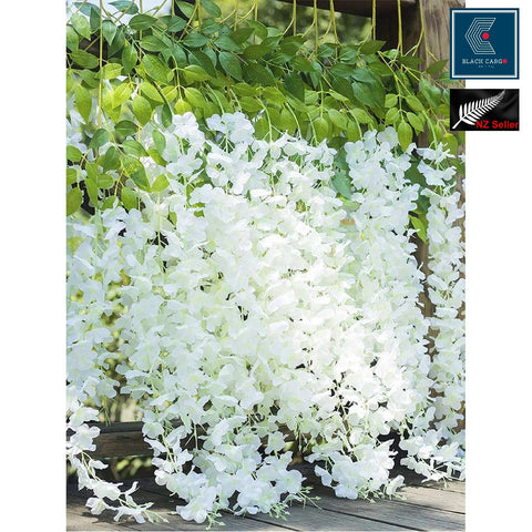Artificial Wisteria Vine Hanging Silk Flowers String Home Party Wedding Decor - Referdeal