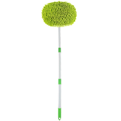 Car Wash Mop Microfiber Car Wash Brush Dust Cleaning 180 Rotation Long Handle