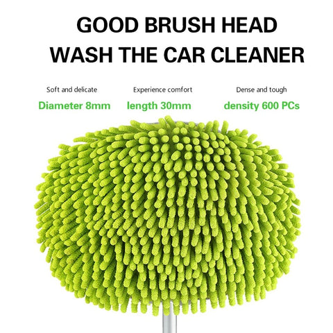 Car Wash Mop Microfiber Car Wash Brush Dust Cleaning 180 Rotation Long Handle