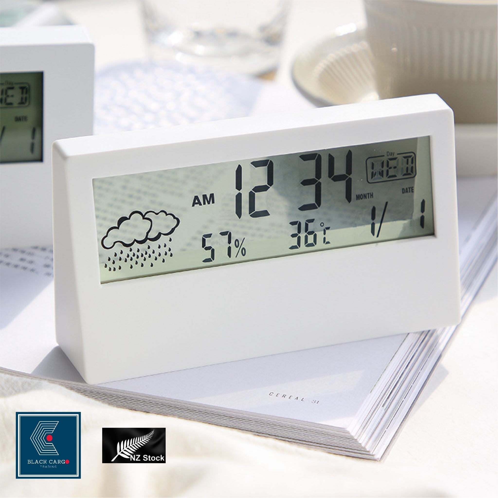 Humidity Alarm Unit Digital Alarm With Thermometer Humidity LED Display – Referdeal