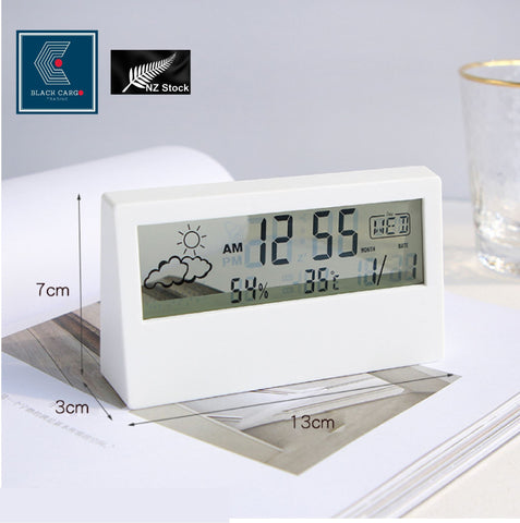 Digital Alarm With Thermometer Humidity LED Display