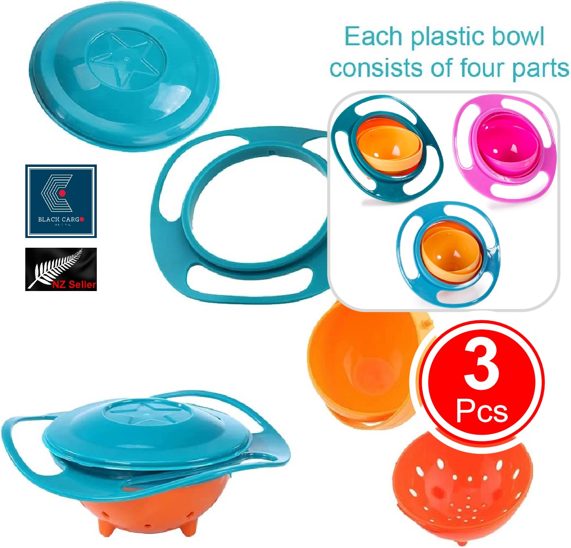 Baby Kids Bowl Balance Bowl Gyro Bowl - Referdeal