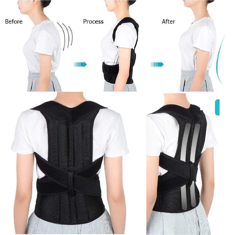 Back Brace Posture Corrector Back Brace Adjustable Straightener Pain Relief - L