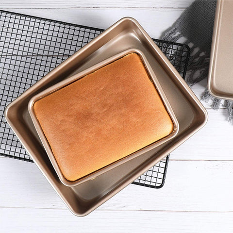 3Pcs Oven Nonstick Bakeware Set Baking Sheets Square Bake Pan Bread Loaf Cake