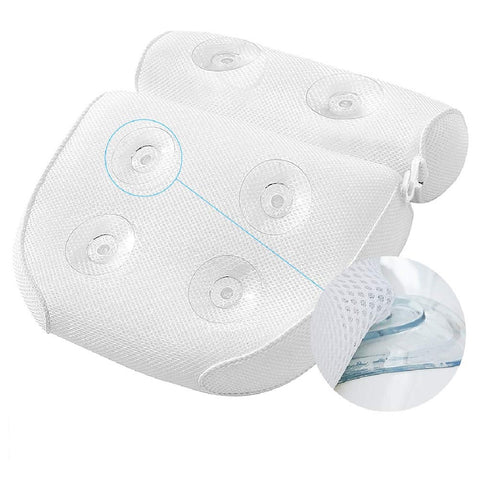 Comfort Luxury Bath Pillow Head Neck Back Support Cushion for Bathtub Soft 5D Air Mesh