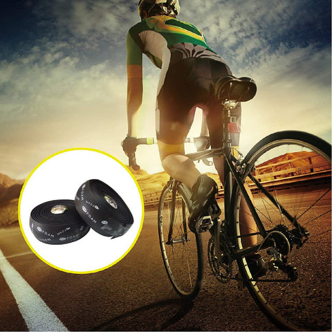 Bike Bicycle Handlebar Tape Black 2Pcs - Referdeal
