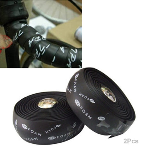 Bike Bicycle Handlebar Tape Black 2Pcs - Referdeal