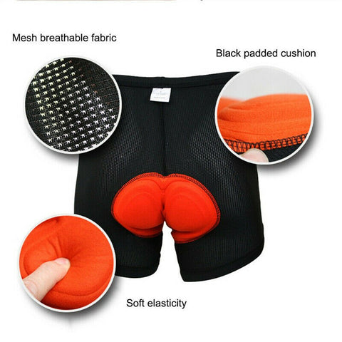Men's Bike Cycling 3D Padded Shorts Underpants with Mesh Underwear size