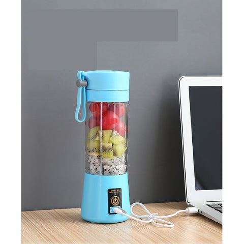 USB Rechargeable Portable Blender for Shakes and Smoothies with 6 Blades - Blue