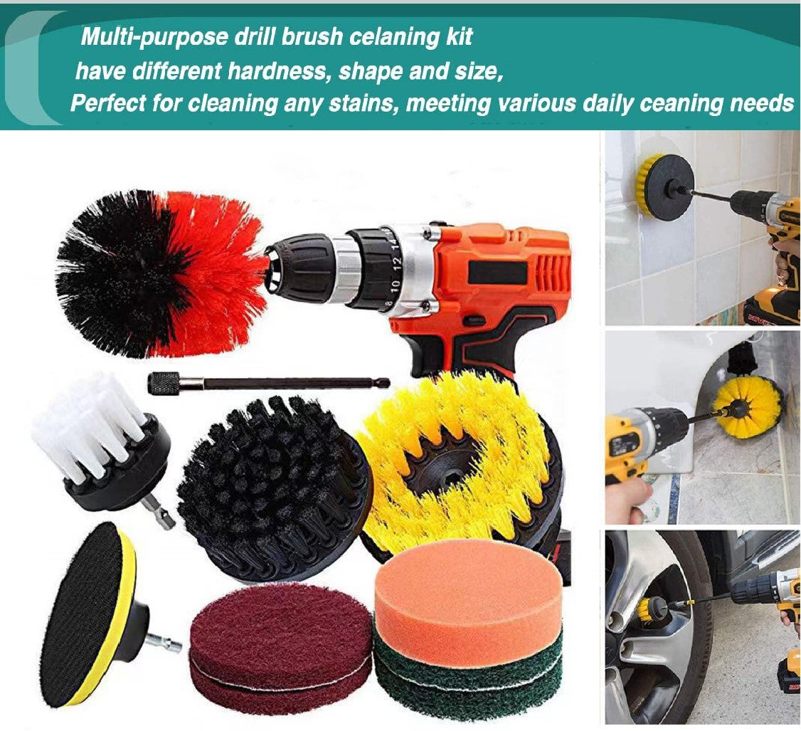 4pcs Drill Cleaning Brush, 2/3.5/4/5inch Cleaning Brush For Electric Drill  Soft Bristle Carpet Clea