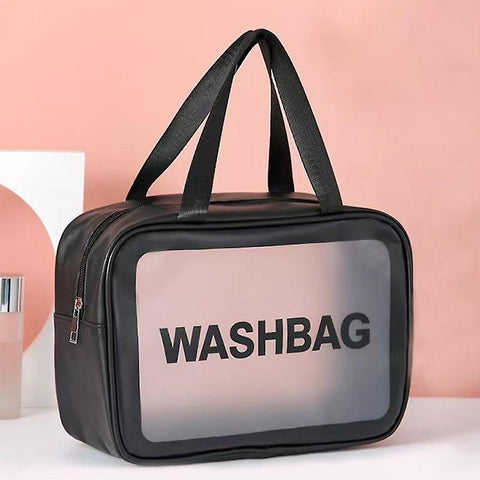 Large Capacity Makeup Bag Matte Cosmetic Bag Translucent Travel Toiletries Bag