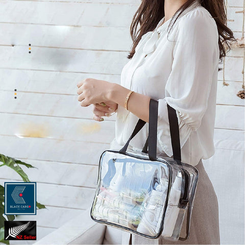 Clear Cosmetic Bags Travel Toiletry Bags Zipper Makeup Bag 3Pcs - Referdeal