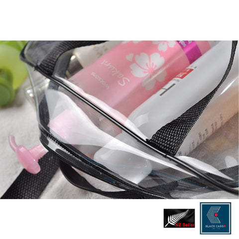 Clear Cosmetic Bags Travel Toiletry Bags Zipper Makeup Bag 3Pcs - Referdeal