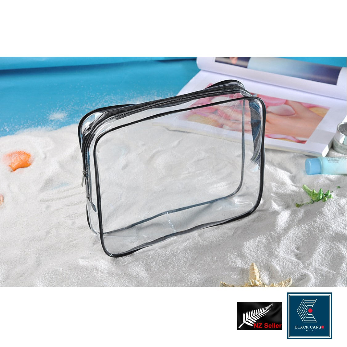 Clear Cosmetic Bags Travel Toiletry Bags Zipper Makeup Bag 3Pcs - Referdeal