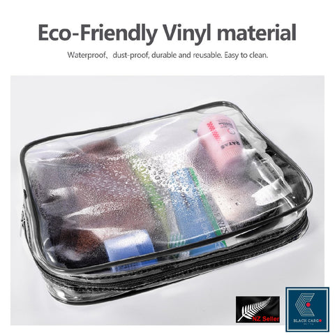 Clear Cosmetic Bags Travel Toiletry Bags Zipper Makeup Bag 3Pcs - Referdeal