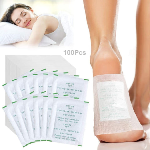 Weight Loss 100Pcs Detox Foot Pads Bamboo Vinegar Ginger Patch Enhances Energy
