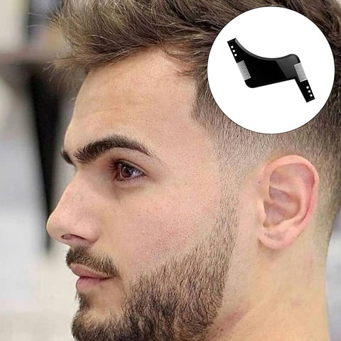2 Pcs Beard Shaping Tool Comb Beard Template Comb Beard Styling Shaper