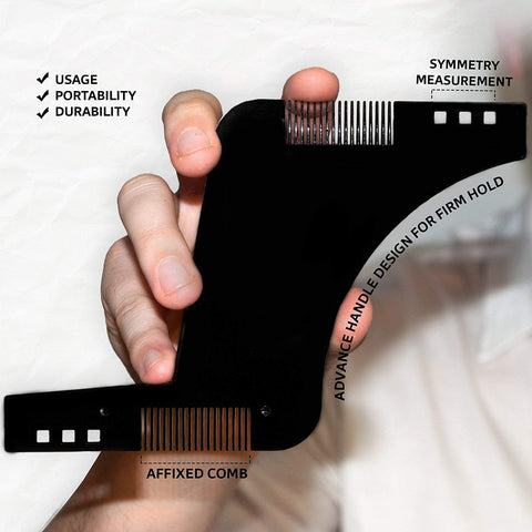 2 Pcs Beard Shaping Tool Comb Beard Template Comb Beard Styling Shaper