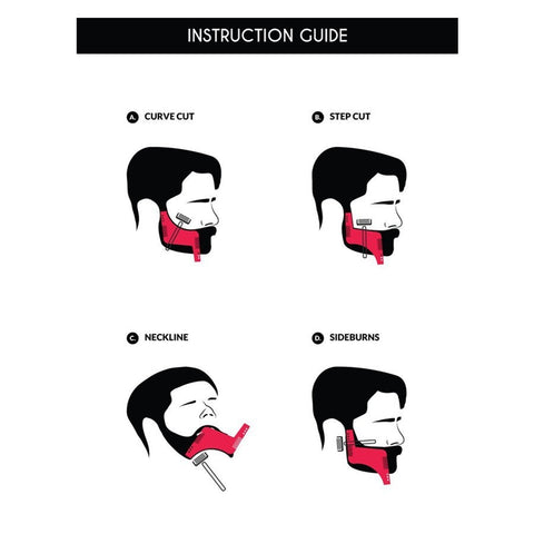 2 Pcs Beard Shaping Tool Comb Beard Template Comb Beard Styling Shaper