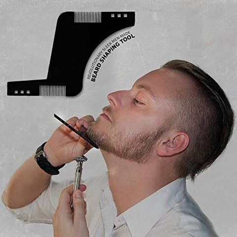 2 Pcs Beard Shaping Tool Comb Beard Template Comb Beard Styling Shaper