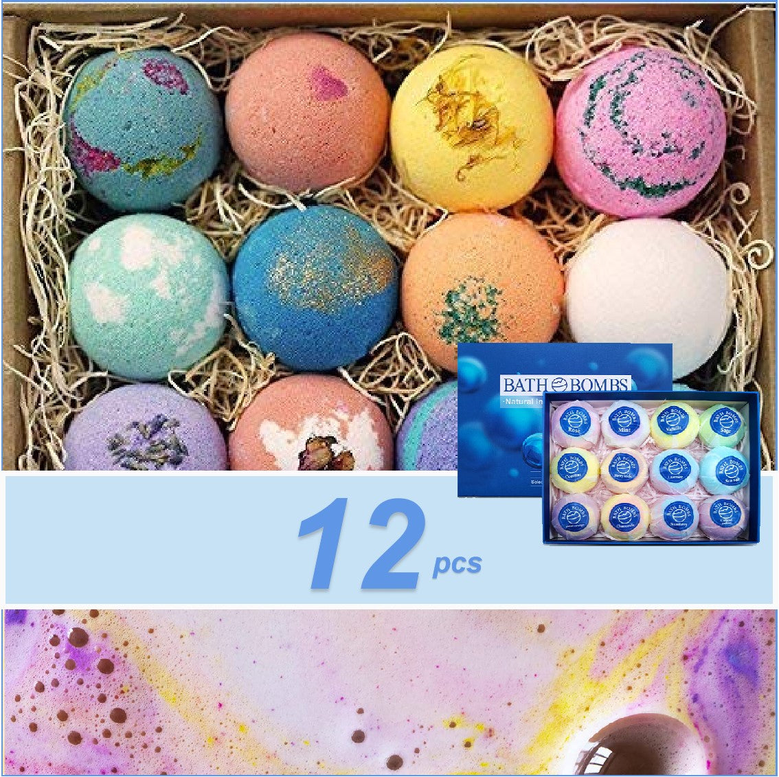 Bath Bomb Gift Set 12Pcs - Referdeal