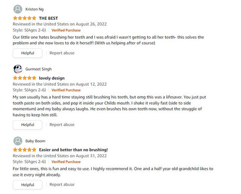 2Pack U-Shaped Kids Toothbrushes Soft Silicone 360° Oral Teeth Cleaning Design