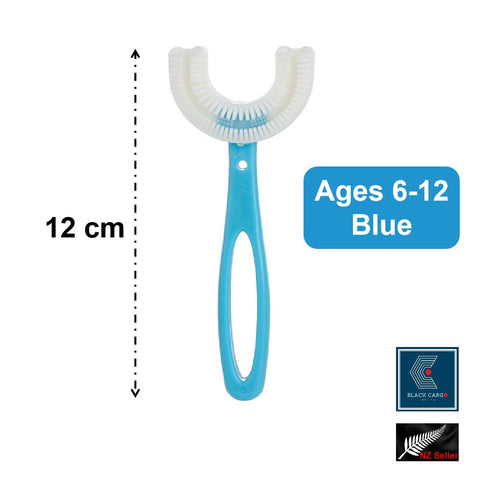 2Pack U-Shaped Kids Toothbrushes Soft Silicone 360° Oral Teeth Cleaning Design