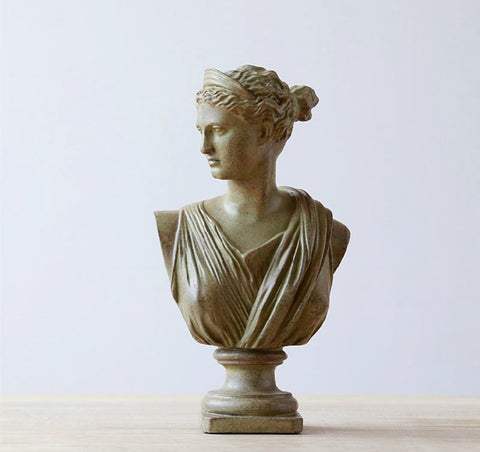 Bust Classical Statue Roman Sculpture Modern Figurine Athena Statue