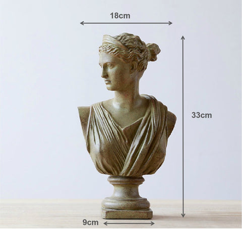 Bust Classical Statue Roman Sculpture Modern Figurine Athena Statue