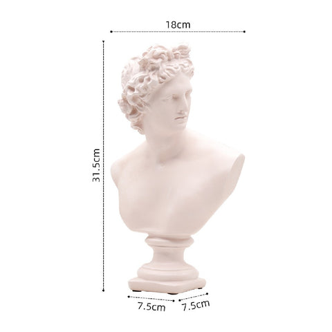 Classic Greek Michelangelo David Bust Statue Greek Statue Figurine