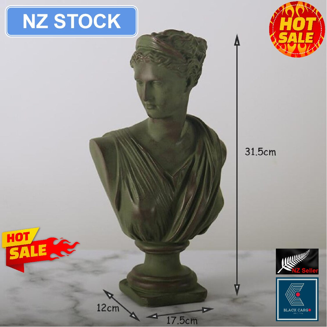 Bust Statue Sculpture Ornament - Female David - Referdeal