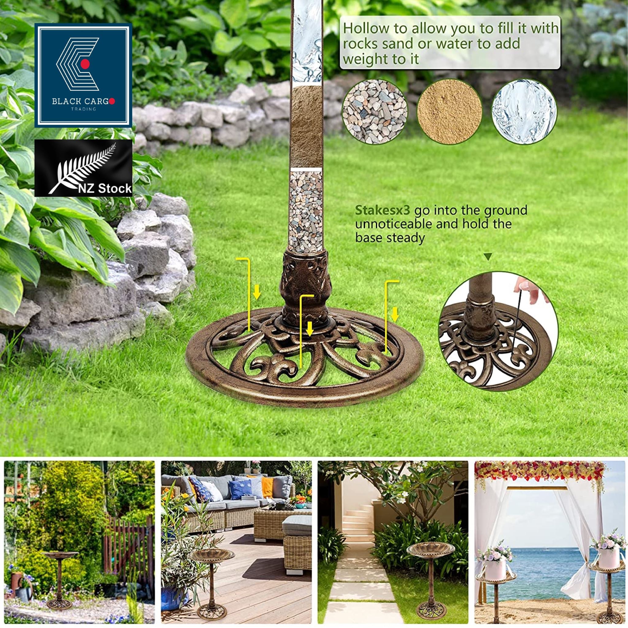 Bird Bath Feeder Garden Ornament - Referdeal