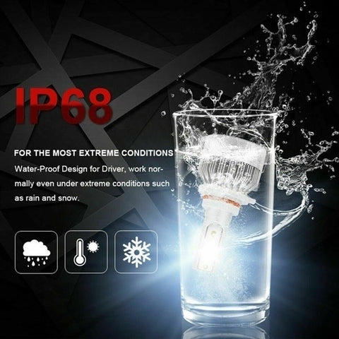 9005 HB3 LED Headlight Bulb Pair - C6 Max