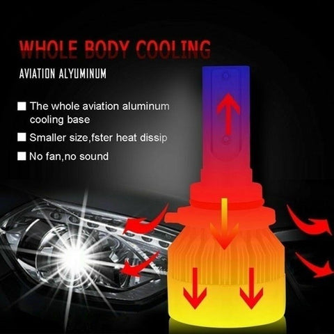 9005 HB3 LED Headlight Bulb Pair - C6 Max