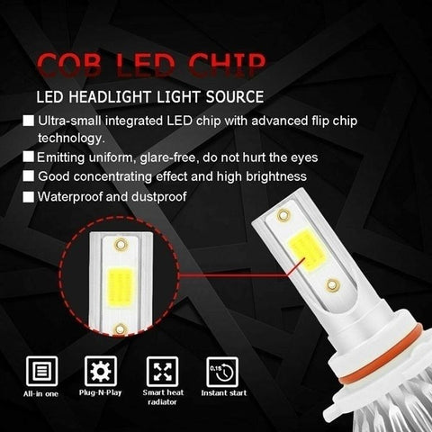 9005 HB3 LED Headlight Bulb Pair - C6 Max