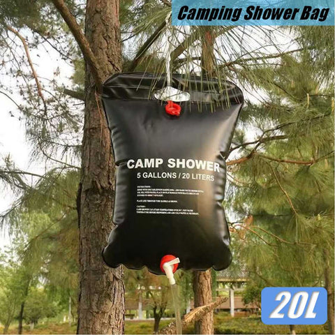 Camping Shower Bag 20L Outdoor Solar Shower Bag Camping Equipment Camping Shower Tent Accessories